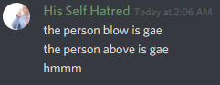 person above below is gay.. hmm